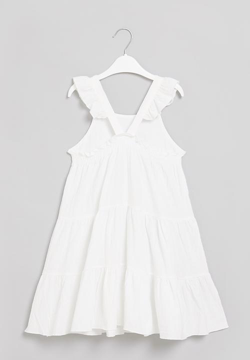 Pop Candy - Girls tiered dress - white