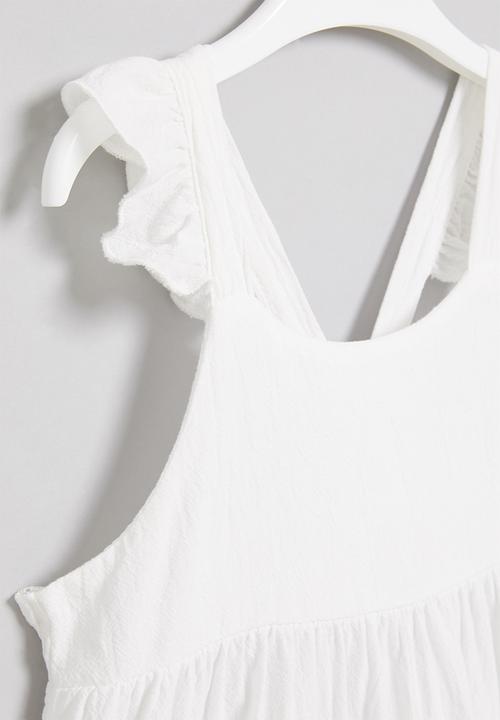 Pop Candy - Girls tiered dress - white