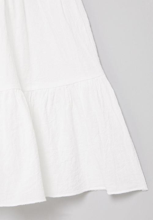 Pop Candy - Girls tiered dress - white