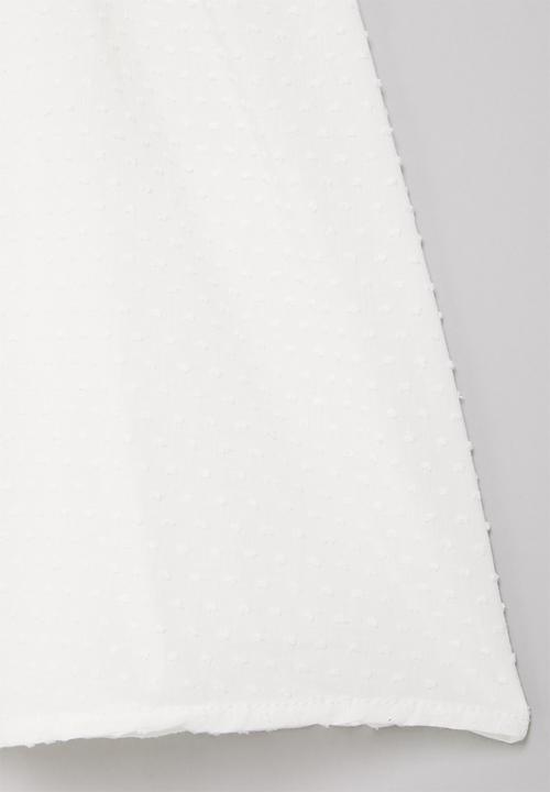 Pop Candy - Girls flutter sleeve dress - white