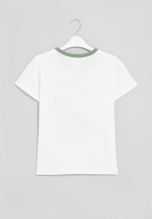 Pop Candy - Boys dino tee - white & green
