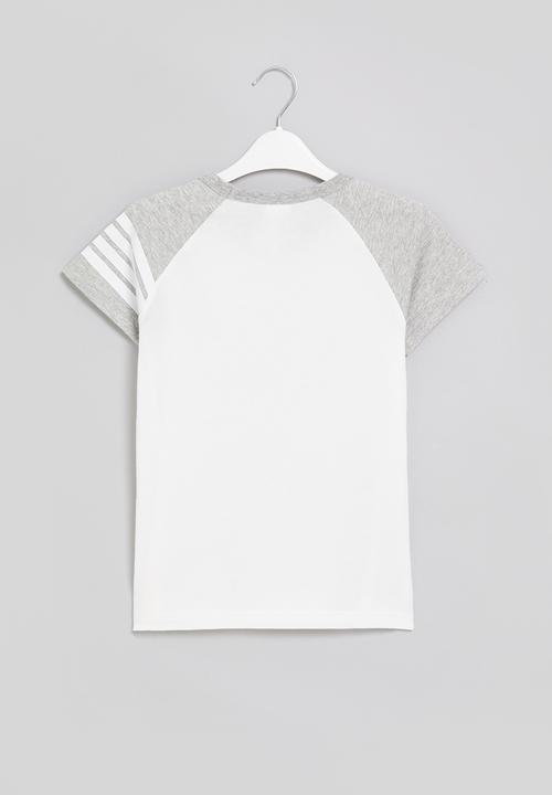 Pop Candy - Boys short sleeve tee - white & grey