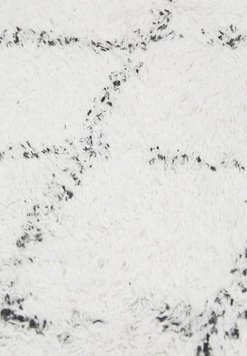 Bathroom Solutions - Diamond tuft bath mat - black&white
