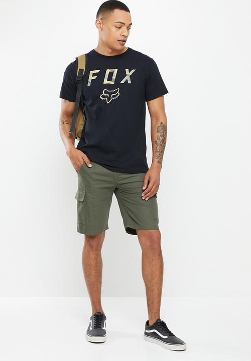 Fox - Camo moth short sleeve tee - black
