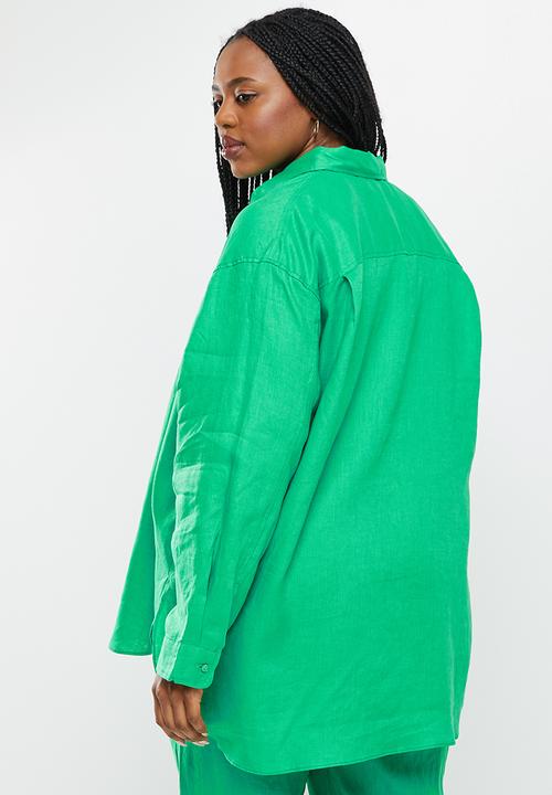 Me&B - Plus longer length long sleeve shirt - emerald