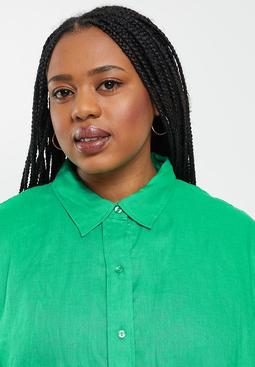 Me&B - Plus longer length long sleeve shirt - emerald