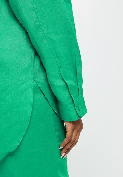 Me&B - Plus longer length long sleeve shirt - emerald