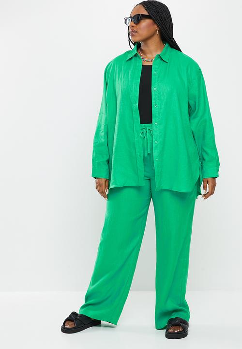 Me&B - Plus longer length long sleeve shirt - emerald