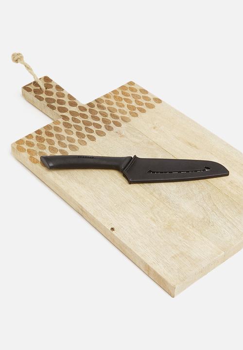 H&S - Block leaf chopping board - natural 