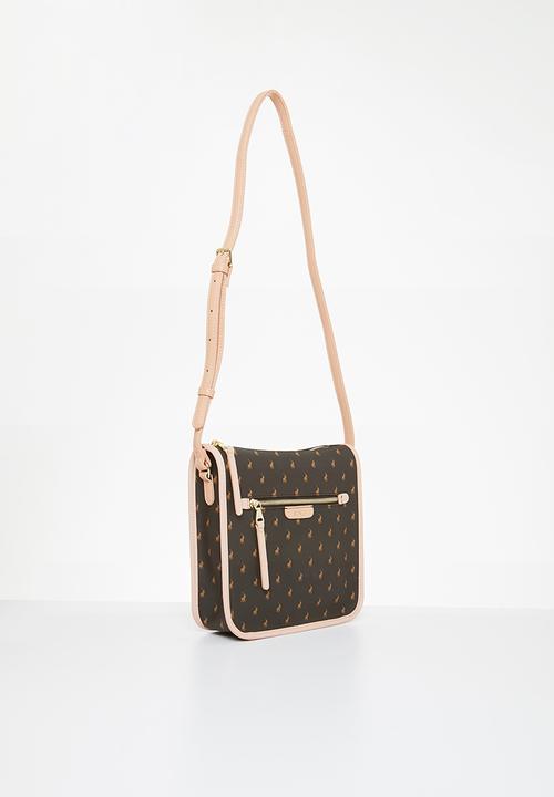 POLO - Ascot crossbody bag - pink & brown 