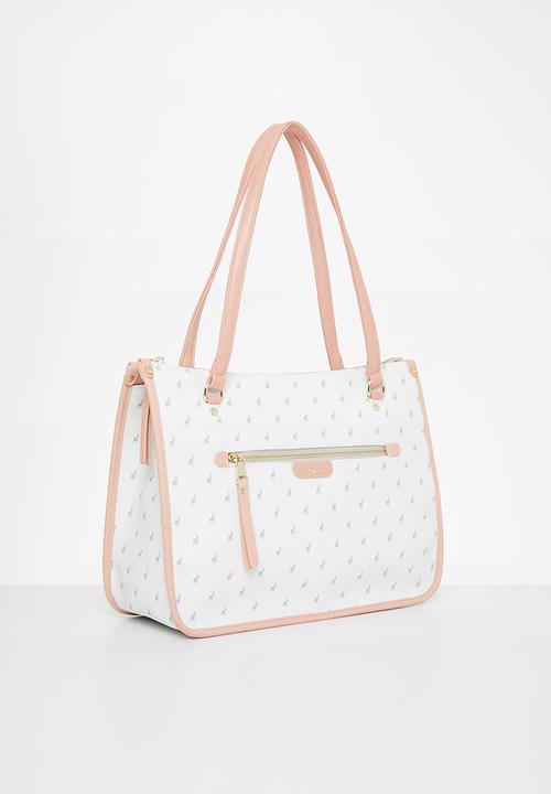 POLO - Ascot tote bag - white & pink 