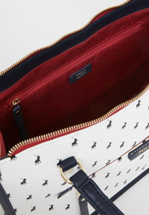 POLO - Ascot tote bag - navy & white 