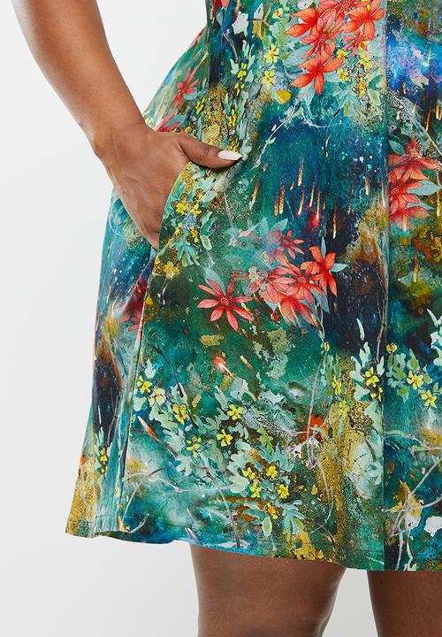 AMANDA LAIRD CHERRY - Plus moreland dress - multi-colour floral