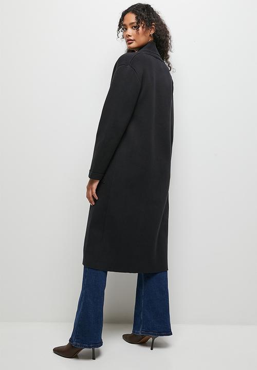 edit - Shawl collar cardi coat - black