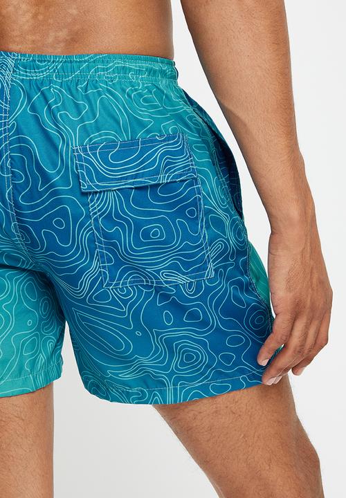 basicthread - Geo print swim short - multi
