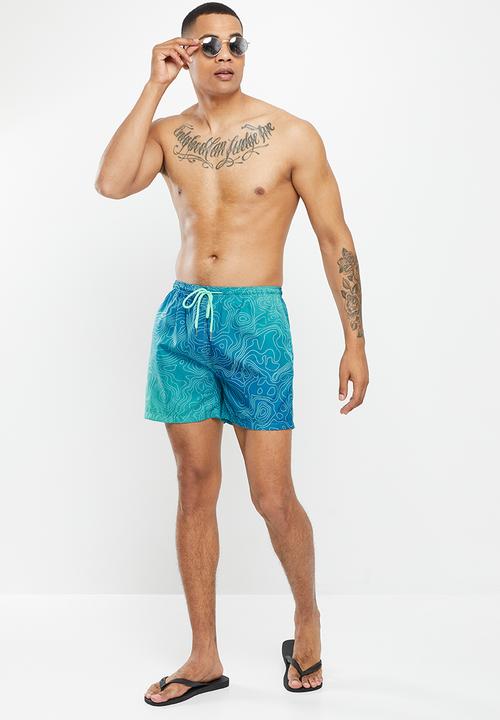 basicthread - Geo print swim short - multi