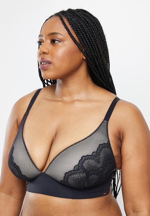 DORINA - Plus zuri push up demi bra - black