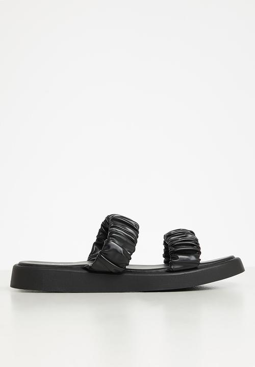 edit - Alison 2 strap weave sandal - black