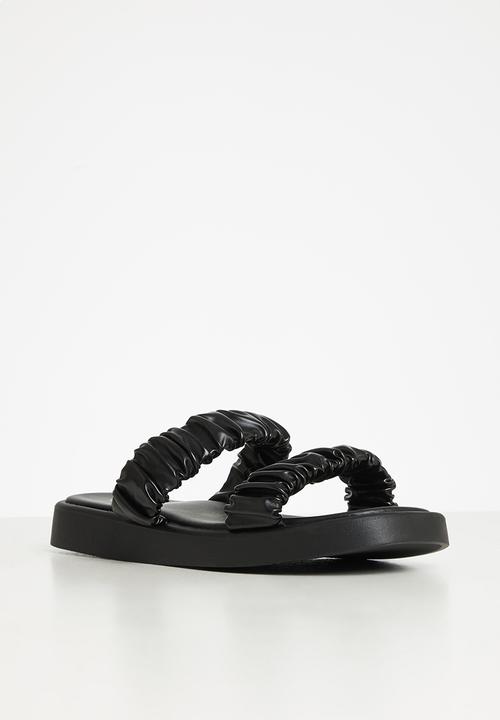 edit - Alison 2 strap weave sandal - black