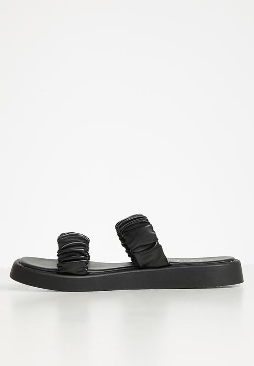 edit - Alison 2 strap weave sandal - black