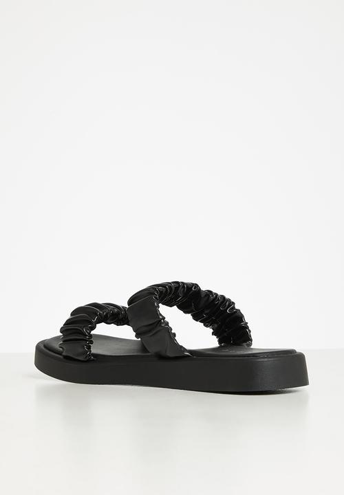 edit - Alison 2 strap weave sandal - black