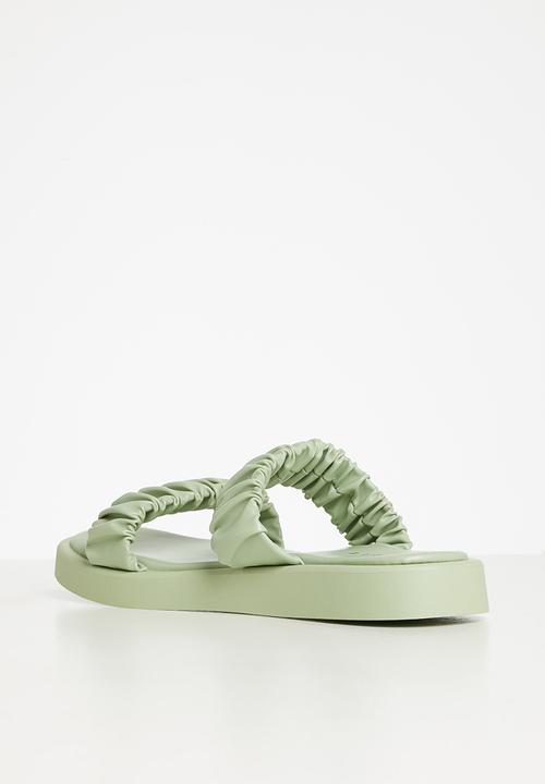 edit - Alison 2 strap weave sandal - green