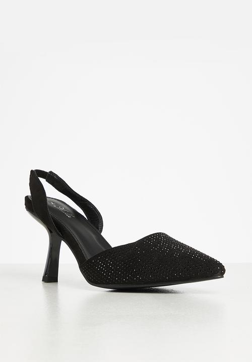 MILLA - Amora slingback heel - black