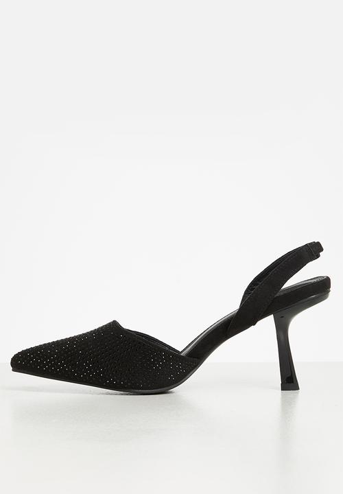 MILLA - Amora slingback heel - black