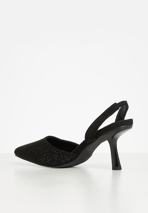 MILLA - Amora slingback heel - black