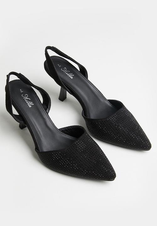 MILLA - Amora slingback heel - black