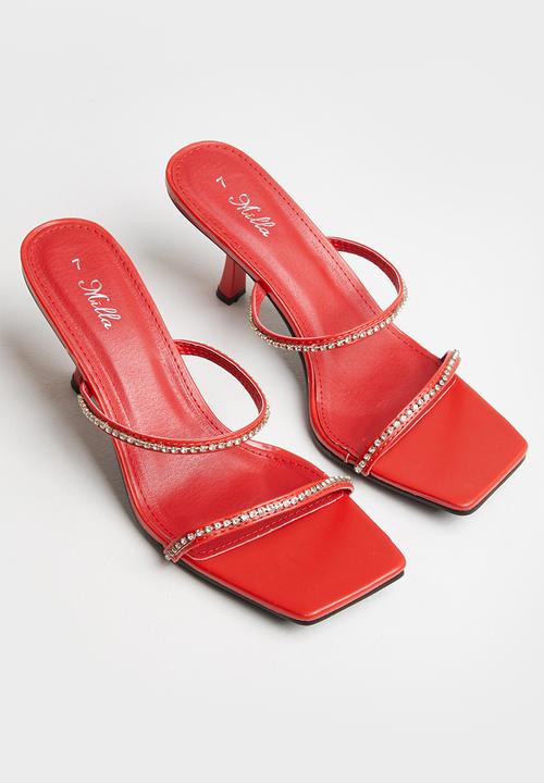 MILLA - Aniqah embellished mule - red