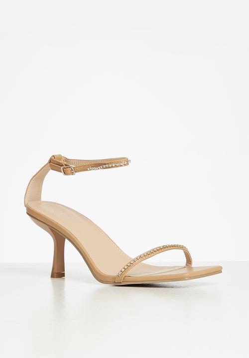 MILLA - Andrea embellished ankle strap heel - neutral