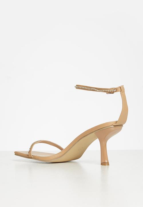 MILLA - Andrea embellished ankle strap heel - neutral