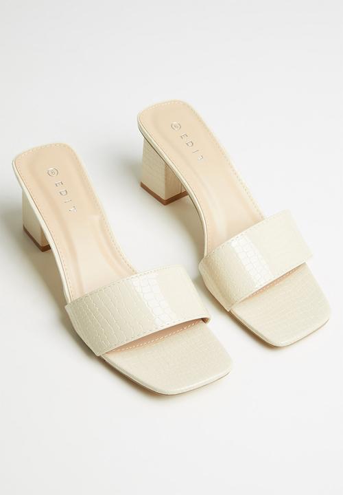 edit - Hazel embossed mule - milk