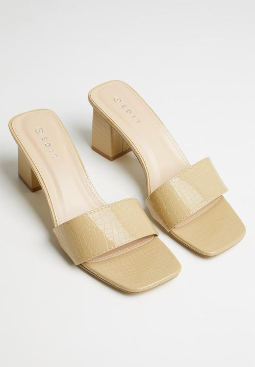 edit - Hazel embossed mule - natural
