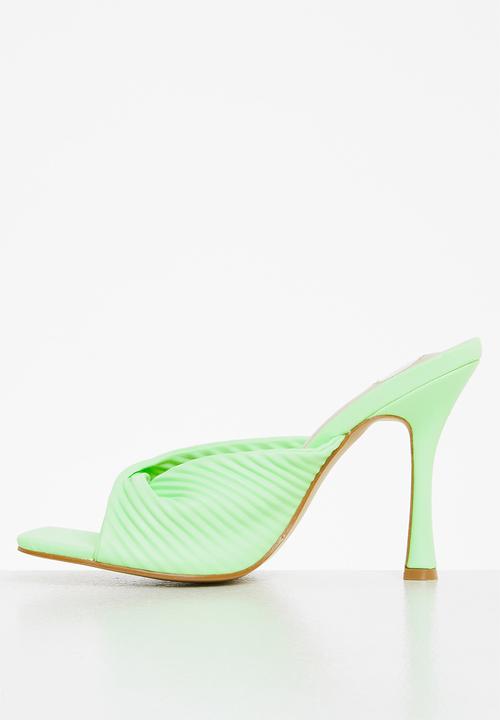 Footwork - Karri stiletto mule heel - light green