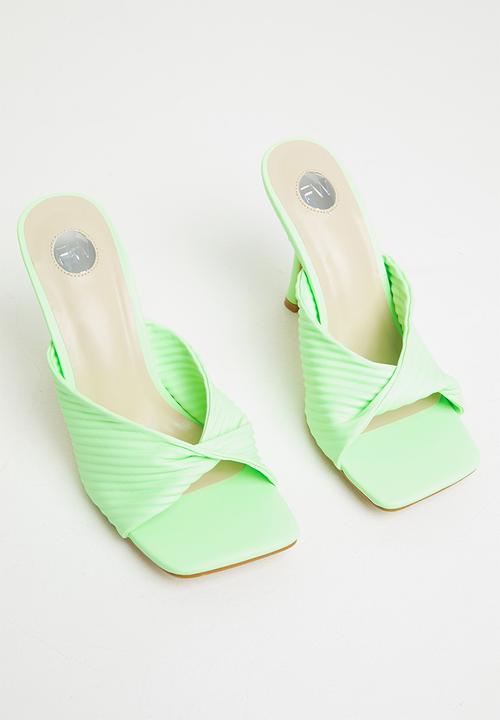 Footwork - Karri stiletto mule heel - light green