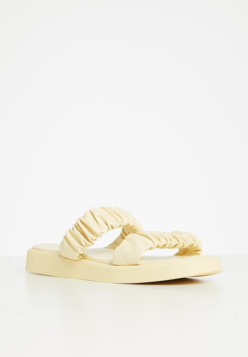 edit - Alison 2 strap weave sandal - yellow