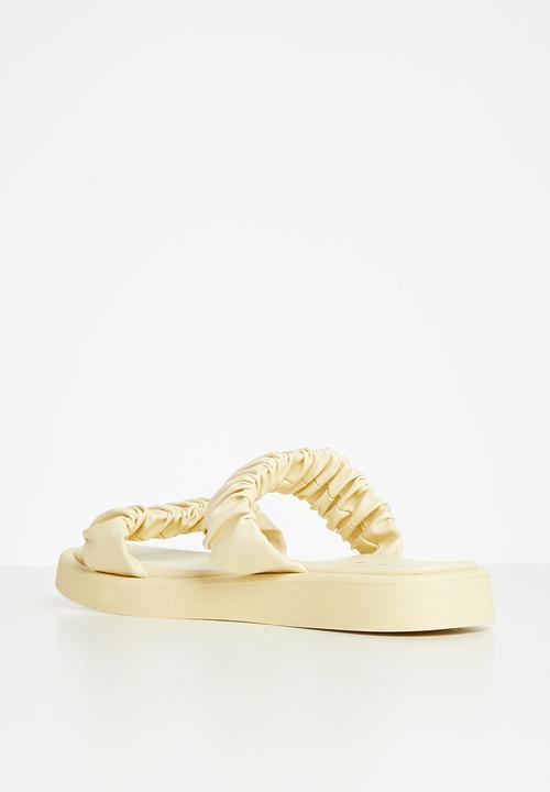 edit - Alison 2 strap weave sandal - yellow