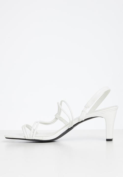 edit - Piper slingback block heel - white