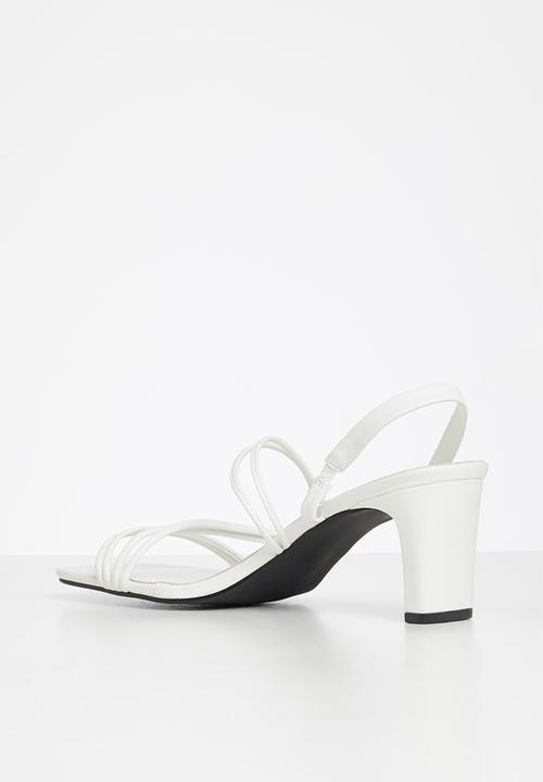 edit - Piper slingback block heel - white