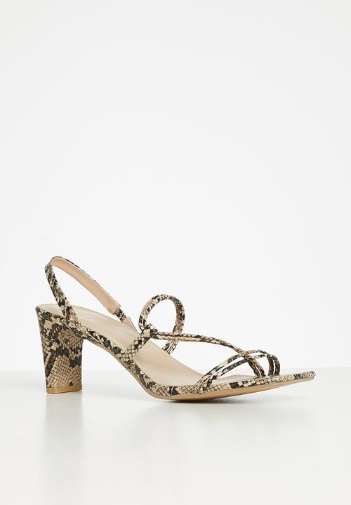 edit - Piper slingback block heel - snake