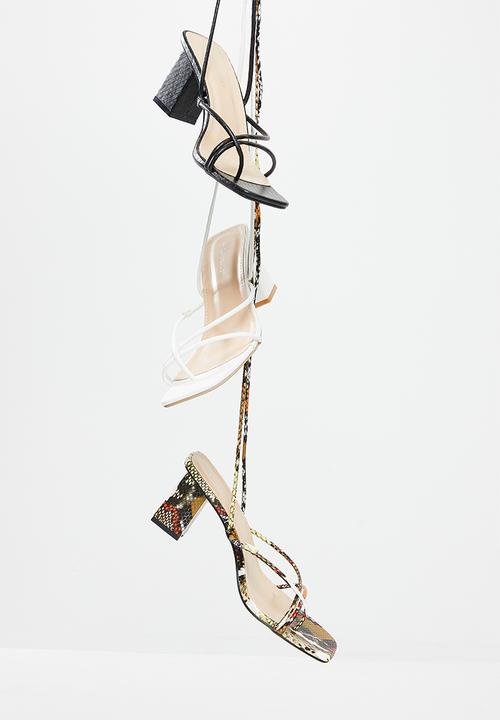 Superbalist - Selena ankle tie heel - white
