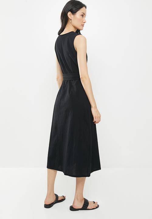 dailyfriday - V-neck midi dress - black