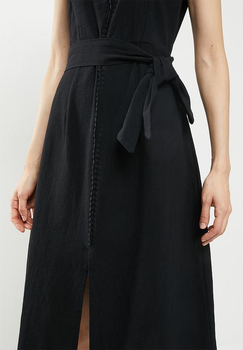 dailyfriday - V-neck midi dress - black