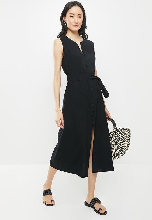 dailyfriday - V-neck midi dress - black