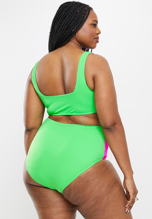 Me&B - Plus colourblock bikini set - multi