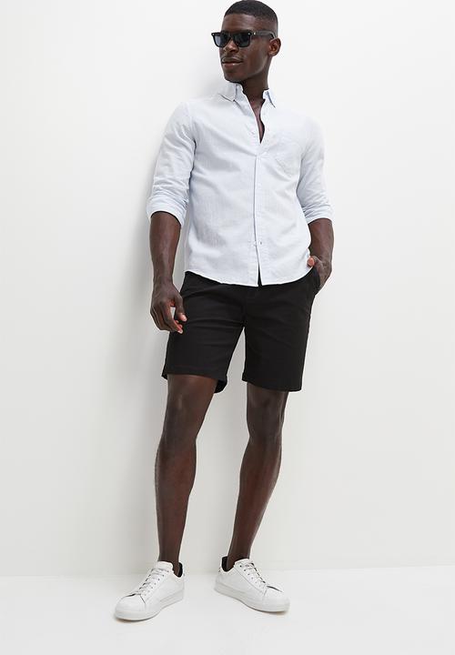 Lark & Crosse - Regular fit chino short - black