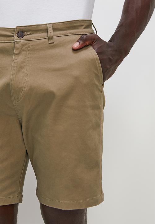 Lark & Crosse - Regular fit chino short - khaki