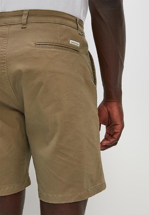 Lark & Crosse - Regular fit chino short - khaki